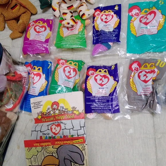 ty SHAKE, FRIES ๐ & GRIMACE (the Bears) MCDONALD'S BEANIE 2004 MINIS VNPLC - Picture 5 of 14